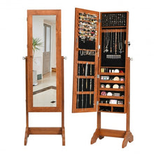 Load image into Gallery viewer, Lockable Jewelry Cabinet Armoire Standing Jewelry Holder Organizer
