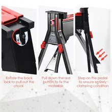 Load image into Gallery viewer, 660LBS Portable Clamping Sawhorse Work Bench
