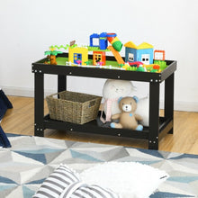 Load image into Gallery viewer, Solid Multifunctional Wood Kids Activity Play Table-Black
