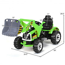 Load image into Gallery viewer, 12 V Battery Powered Kids Ride on Dumper Truck-Green
