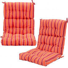 Load image into Gallery viewer, 22" x 44" Tufted Outdoor Patio Chair Seating Pad-Red &amp; Orange
