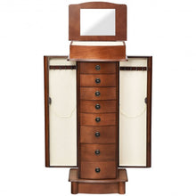Load image into Gallery viewer, Wood Armoire Storage Chest Box Stand Jewelry Cabinet
