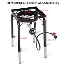 Load image into Gallery viewer, 200 000-BTU Portable Propane Single Burner with Adjustable Legs
