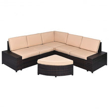 Load image into Gallery viewer, 6 Pcs Patio Furniture Set Rattan Wicker Table Shelf
