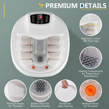 Load image into Gallery viewer, Foot Spa Tub with Bubbles and Electric Massage Rollers for Home Use-White
