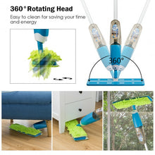 Load image into Gallery viewer, Double Sided Flip Spray Mop with Refillable Bottle and Washable Pads
