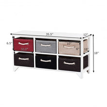 Load image into Gallery viewer, Wooden Basket Storage Chest with 6 Drawer Baskets

