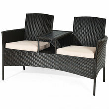 Load image into Gallery viewer, Patio Rattan Conversation Set with Table
