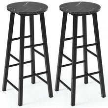 Load image into Gallery viewer, Set of 2 Pub Bistro  Dining Height Bar Stool-Black
