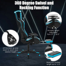 Load image into Gallery viewer, Reclining Racing Chair with Lumbar Support Footrest
