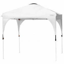 Load image into Gallery viewer, 8&#39; x 8&#39; Outdoor Pop Up Tent Canopy Camping Sun Shelter with Roller Bag-White
