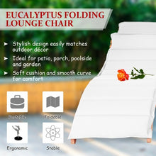 Load image into Gallery viewer, 3PCS Wooden Folding Patio Lounge Chair Table Set
