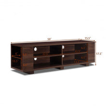 Load image into Gallery viewer, 59&quot; Console Storage Entertainment Media Wood TV Stand-Walnut
