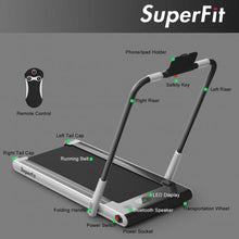 Load image into Gallery viewer, 2-in-1 Folding Treadmill with RC Bluetooth Speaker LED Display-Silver
