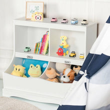 Load image into Gallery viewer, Kids Floor Cabinet Multi-Functional Bookcase -White
