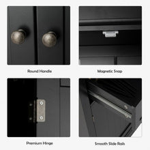 Load image into Gallery viewer, Cupboard Freestanding Kitchen Cabinet w/ Adjustable Shelves-Black
