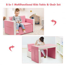Load image into Gallery viewer, Multi-functional Kids Sofa Table Chair Set-Pink
