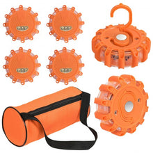 Load image into Gallery viewer, 6 Pack LED Road Flares Emergency Roadside Disc Safety Light
