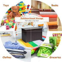Load image into Gallery viewer, Wooden Toy Box Kids Storage Chest Bench -Brown
