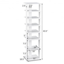 Load image into Gallery viewer, Wooden Shoebox Stand 7 Tiers Shoe Rack Organizer
