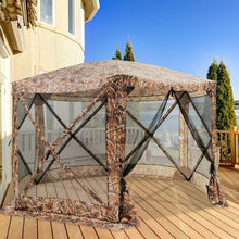 Load image into Gallery viewer, Portable Pop Up 6 Sided Canopy Instant Gazebo Screen Tent-Camouflage
