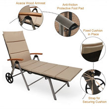 Load image into Gallery viewer, Outdoor Chaise Lounge Chair Rattan Lounger Recliner Chair
