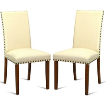 Load image into Gallery viewer, Set of 2 High Back Armless Fabric Dining Chairs
