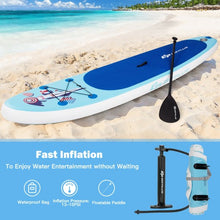 Load image into Gallery viewer, 10&#39; Inflatable Stand Up Paddle Board with Adjustable Paddle Pump
