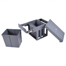 Load image into Gallery viewer, 2 Compartment Pull Out Recycling Waste Bin

