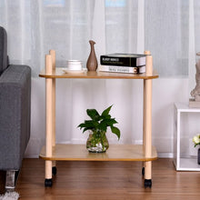 Load image into Gallery viewer, 2 Tier Rolling Utility Storage Rack Serving Cart
