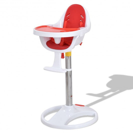 Baby Durable Feeding Dining Pedestal High Seat-Red