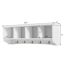 Load image into Gallery viewer, Wall-Mounted Storage Cabinet Hanging Entryway Shelf Coat Rack
