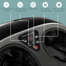 Load image into Gallery viewer, Shiatsu Foot Massager with Heat Kneading Rolling Scraping Air Compression-Black
