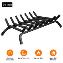 Load image into Gallery viewer, 30&quot; Iron Fireplace Log Grate Firewood Burning Rack
