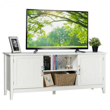 Load image into Gallery viewer, Entertainment Media TV Stand with Storage Cabinets-White
