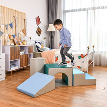 Load image into Gallery viewer, 4-piece Single-Tunnel SoftZone Climb Crawl Activity Play Set Toddler Kid
