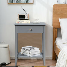 Load image into Gallery viewer, Wooden Nightstand  End Table Storage Display -Gray
