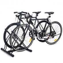 Load image into Gallery viewer, Bike Stand Cycling Rack Floor Storage Organizer for 2-Bicycle
