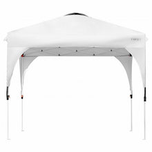 Load image into Gallery viewer, 8&#39; x 8&#39; Outdoor Pop Up Tent Canopy Camping Sun Shelter with Roller Bag-White

