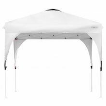 Load image into Gallery viewer, 8&#39; x 8&#39; Outdoor Pop Up Tent Canopy Camping Sun Shelter with Roller Bag-White
