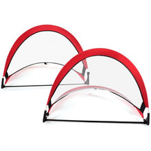 Load image into Gallery viewer, Two Pop Up Soccer Goal Set Foldable Training Football Net-4&#39;
