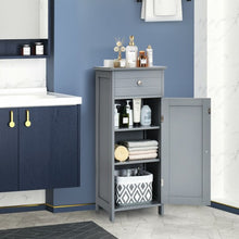 Load image into Gallery viewer, Wooden Storage Free-Standing Floor Cabinet with Drawer and Shelf-Gray
