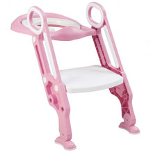 Load image into Gallery viewer, Potty Training Toilet Seat w/ Step Stool Ladder-Pink
