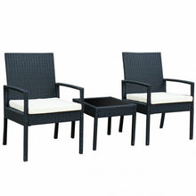Load image into Gallery viewer, 3 Pcs Outdoor Rattan Patio Conversation Furniture Set
