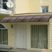 Load image into Gallery viewer, 40&quot; x 40&quot; Outdoor Polycarbonate Front Door Window Awning Canopy-Brown

