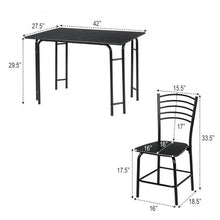 Load image into Gallery viewer, 5 pcs Wood Rectangular Dining Table Set
