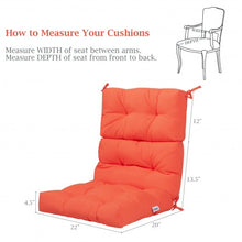 Load image into Gallery viewer, 22" x 44" Tufted Outdoor Patio Chair Seating Pad-Orange
