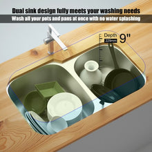 Load image into Gallery viewer, 32&quot; Stainless Steel Double Bowl Kitchen Sink
