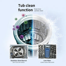 Load image into Gallery viewer, 7.7 lbs Compact Full Automatic Washing Machine with Heating Function Pump
