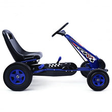 Load image into Gallery viewer, 4 Wheels Kids Ride On Pedal Powered Bike Go Kart Racer Car Outdoor Play Toy-Blue
